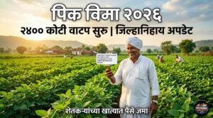 पिक विमा २०२६: महाराष्ट्रातील जिल्हानिहाय वाटप अपडेट | शेतकऱ्यांच्या खात्यात २४०० कोटी रुपये जमा